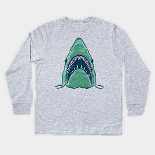 Shark head Design T-shirt STICKERS CASES MUGS WALL ART NOTEBOOKS PILLOWS TOTES TAPESTRIES PINS MAGNETS MASKS Kids Long Sleeve T-Shirt